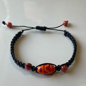 Brand New Threaded Cord with Wood Beads Bracelet